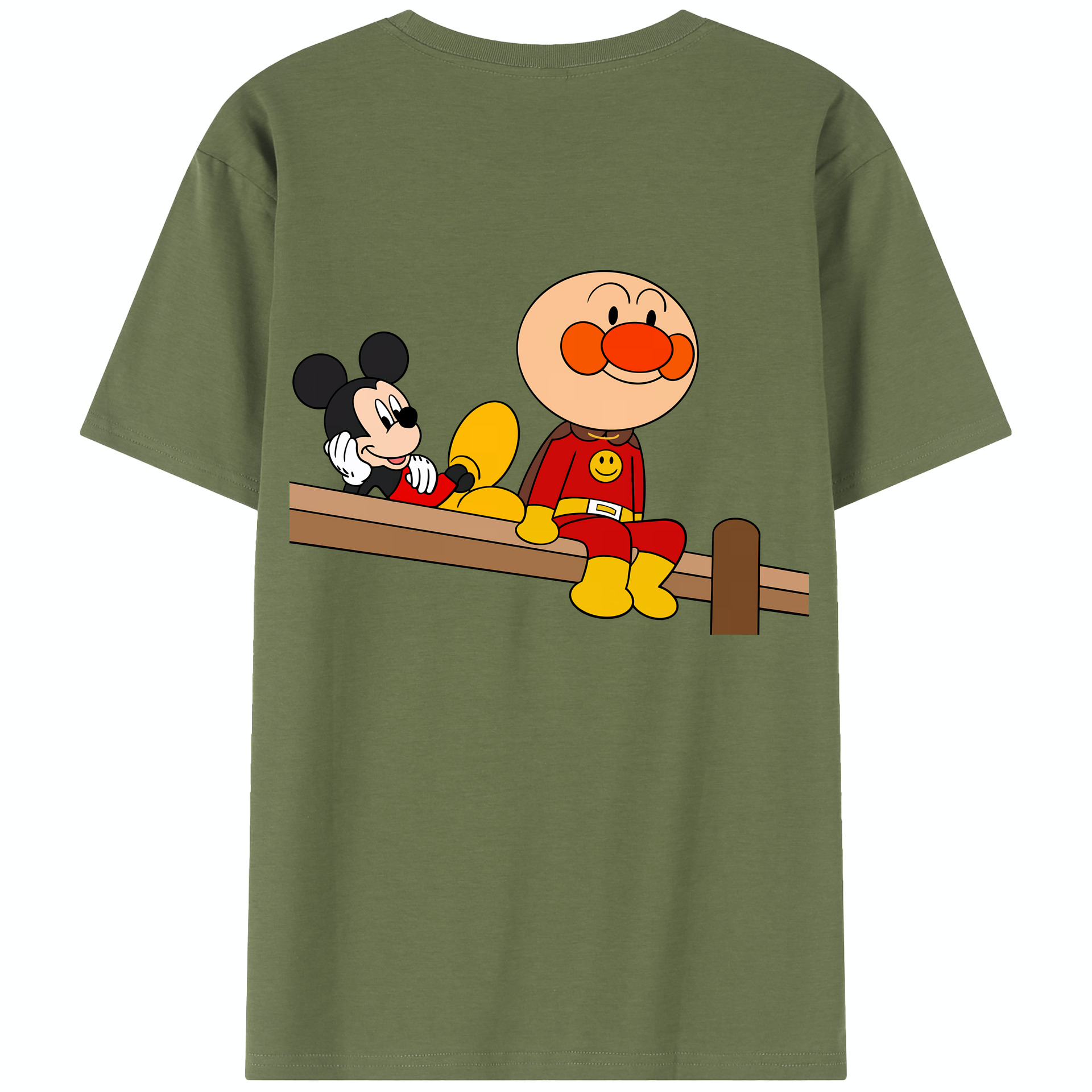 （画像用） アンパンマン Anpanman 綿100％半袖Tシャツ（背面プリント）